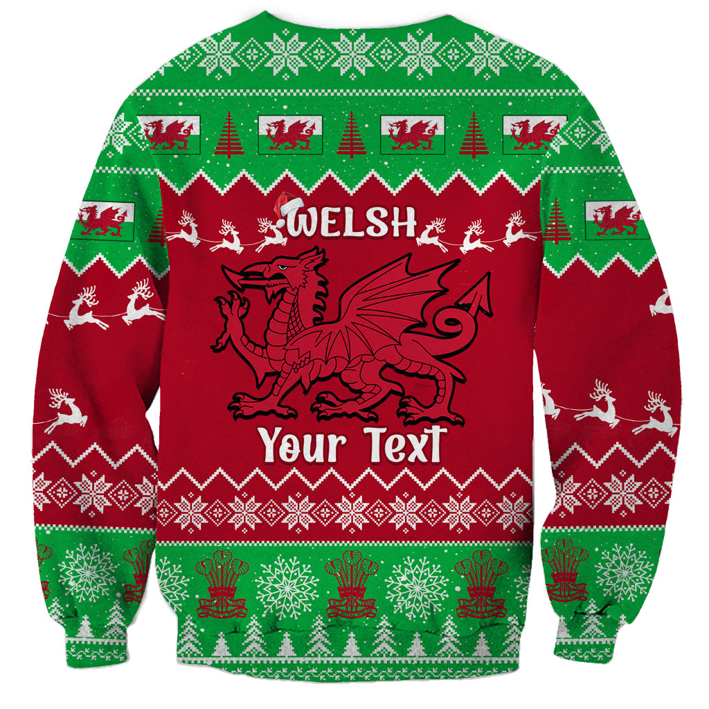 Personalised Wales Christmas Sweatshirt Nadolig Llawen Cymru Unique Version - Wonder Print Shop