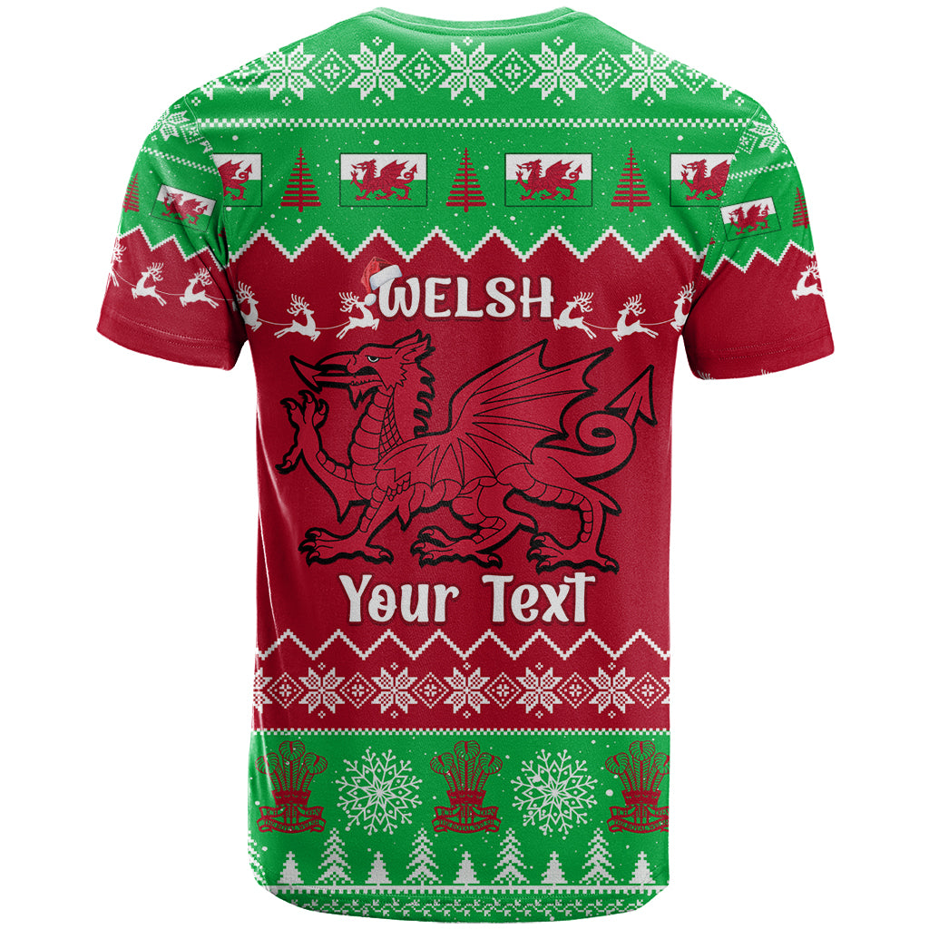 Personalised Wales Christmas T Shirt Nadolig Llawen Cymru Unique Version - Wonder Print Shop