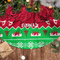Wales Christmas Tree Skirt Nadolig Llawen Cymru Unique Version - Wonder Print Shop