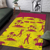 West Indies Cricket Custom Area Rug Windies Palm Tree Tropical Style - Wonder Print Shop