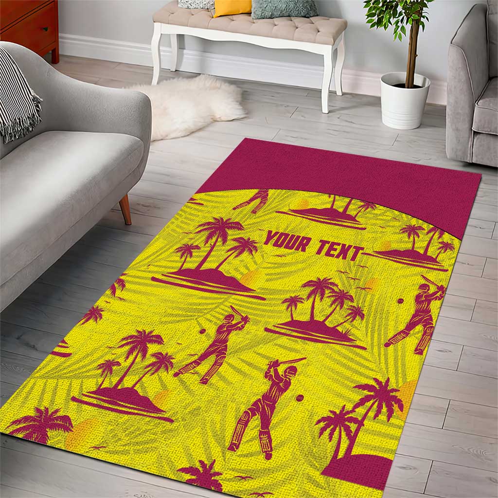West Indies Cricket Custom Area Rug Windies Palm Tree Tropical Style - Wonder Print Shop