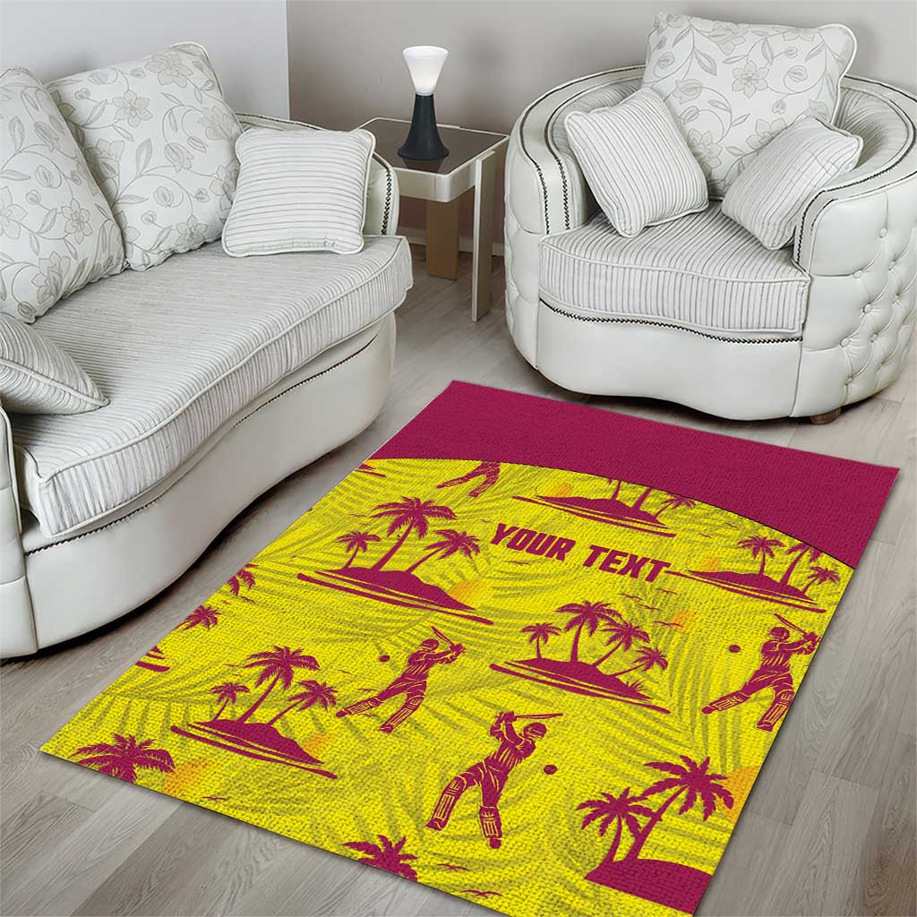 West Indies Cricket Custom Area Rug Windies Palm Tree Tropical Style - Wonder Print Shop