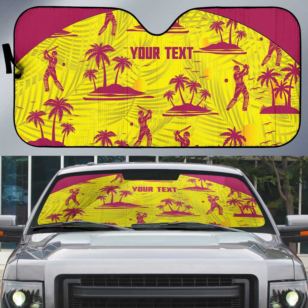 West Indies Cricket Custom Auto Sun Shade Windies Palm Tree Tropical Style - Wonder Print Shop