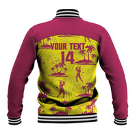 West Indies Cricket Custom Baseball Jacket Windies Palm Tree Tropical Style - Wonder Print Shop