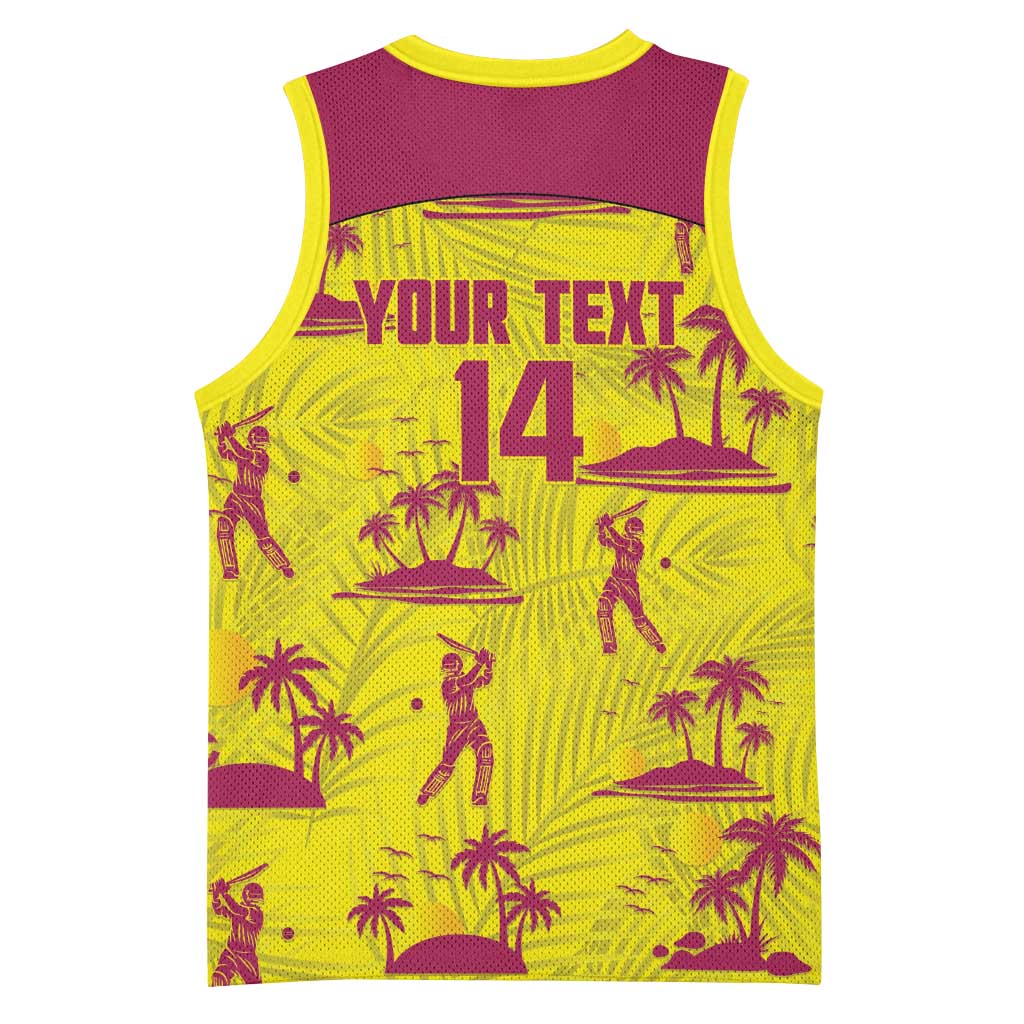 West Indies Cricket Custom Basketball Jersey Windies Palm Tree Tropical Style - Wonder Print Shop