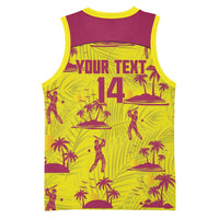 West Indies Cricket Custom Basketball Jersey Windies Palm Tree Tropical Style - Wonder Print Shop