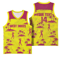 West Indies Cricket Custom Basketball Jersey Windies Palm Tree Tropical Style - Wonder Print Shop