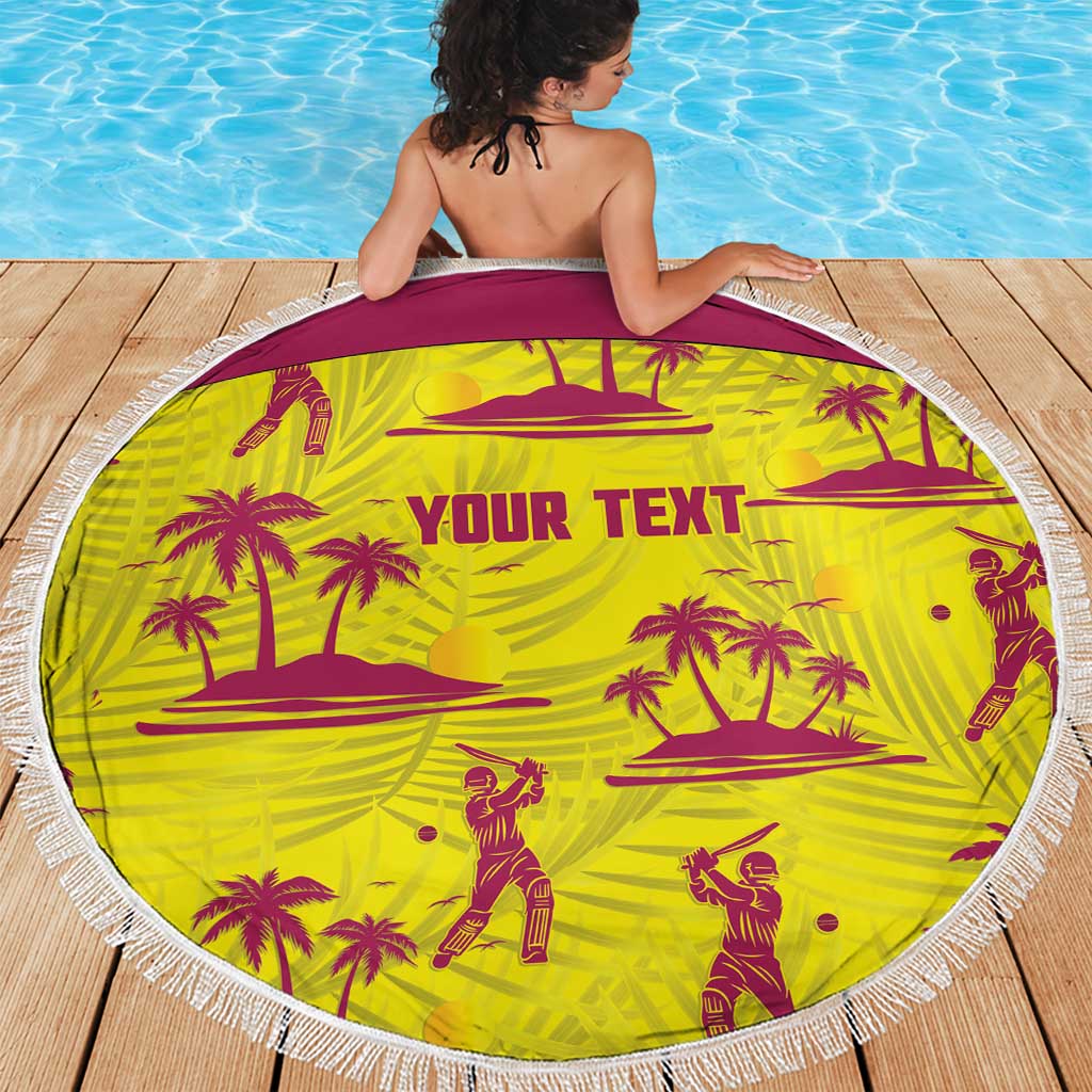 West Indies Cricket Custom Beach Blanket Windies Palm Tree Tropical Style - Wonder Print Shop