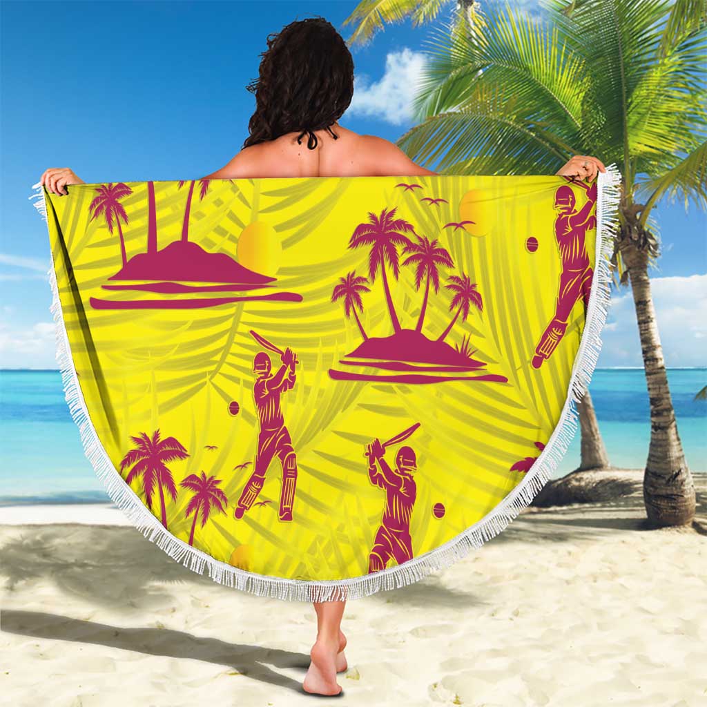 West Indies Cricket Custom Beach Blanket Windies Palm Tree Tropical Style - Wonder Print Shop