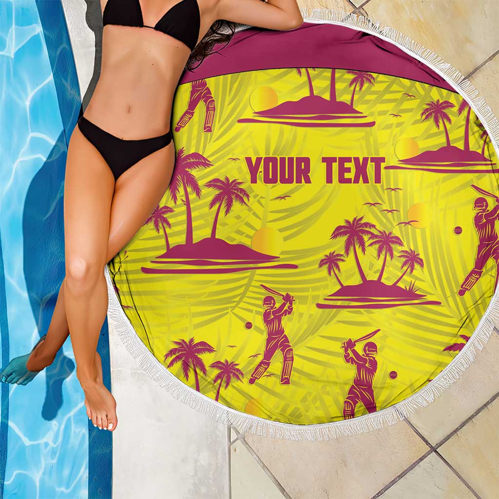 West Indies Cricket Custom Beach Blanket Windies Palm Tree Tropical Style - Wonder Print Shop