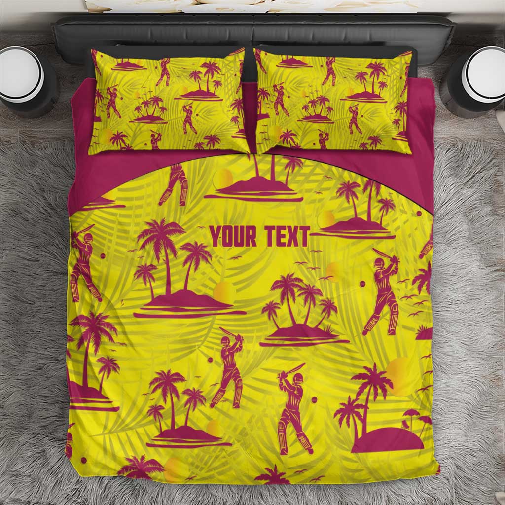 West Indies Cricket Custom Bedding Set Windies Palm Tree Tropical Style - Wonder Print Shop