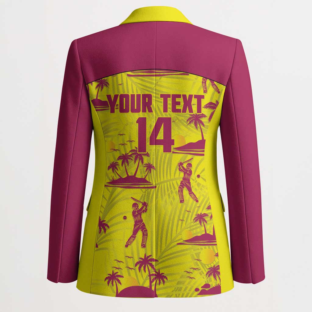 West Indies Cricket Custom Blazer Windies Palm Tree Tropical Style - Wonder Print Shop