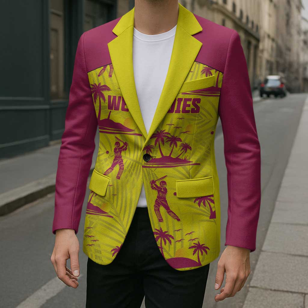 West Indies Cricket Custom Blazer Windies Palm Tree Tropical Style - Wonder Print Shop
