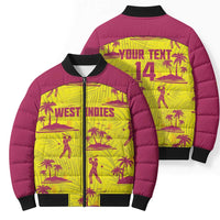 West Indies Cricket Custom Bomber Puffer Jacket Windies Palm Tree Tropical Style - Wonder Print Shop