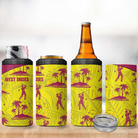 West Indies Cricket 4 in 1 Can Cooler Tumbler Windies Palm Tree Tropical Style - Wonder Print Shop