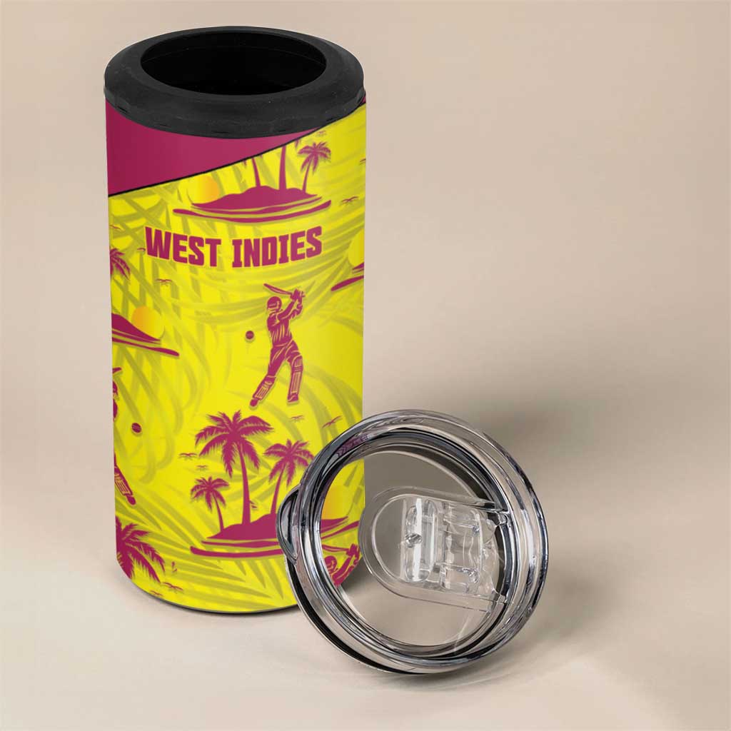 West Indies Cricket 4 in 1 Can Cooler Tumbler Windies Palm Tree Tropical Style - Wonder Print Shop