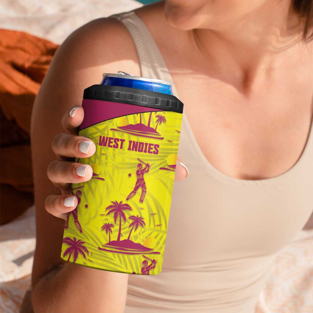 West Indies Cricket 4 in 1 Can Cooler Tumbler Windies Palm Tree Tropical Style - Wonder Print Shop