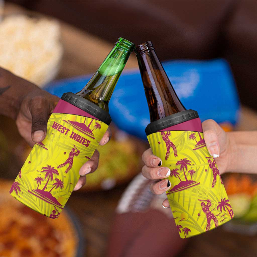 West Indies Cricket 4 in 1 Can Cooler Tumbler Windies Palm Tree Tropical Style - Wonder Print Shop