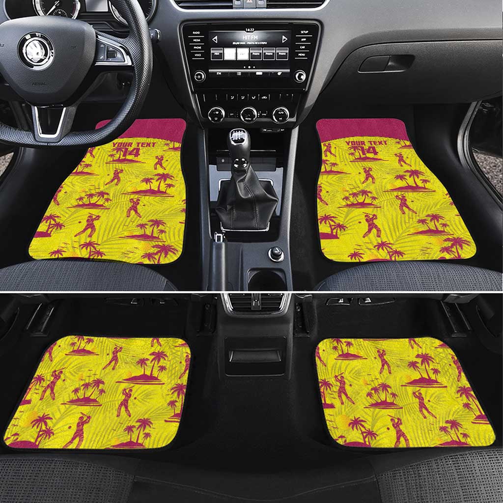 West Indies Cricket Custom Car Mats Windies Palm Tree Tropical Style - Wonder Print Shop