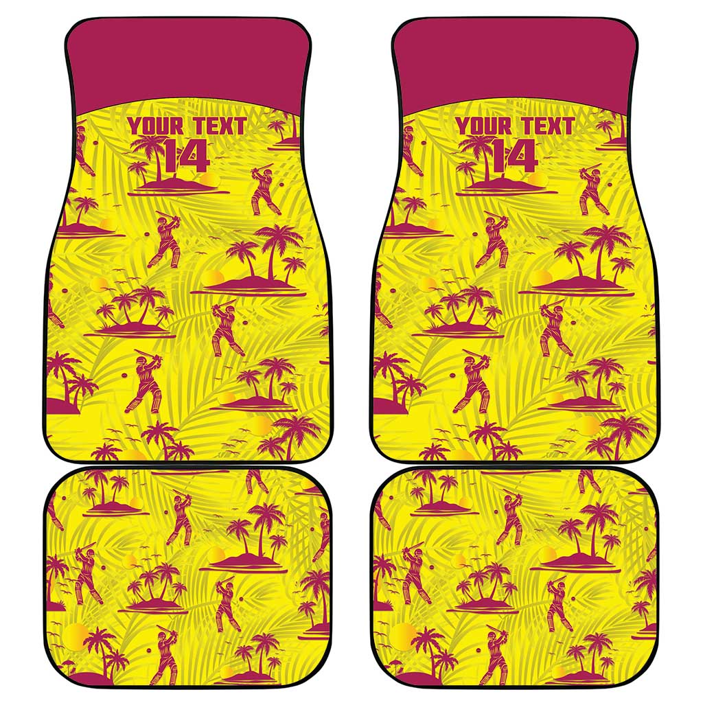 West Indies Cricket Custom Car Mats Windies Palm Tree Tropical Style - Wonder Print Shop
