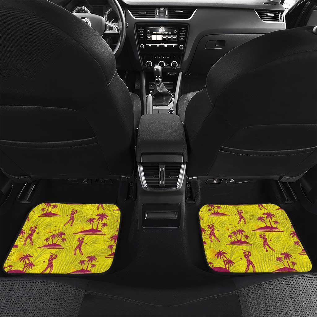 West Indies Cricket Custom Car Mats Windies Palm Tree Tropical Style - Wonder Print Shop