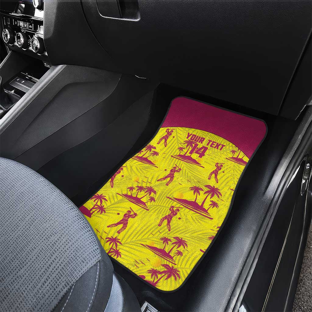 West Indies Cricket Custom Car Mats Windies Palm Tree Tropical Style - Wonder Print Shop