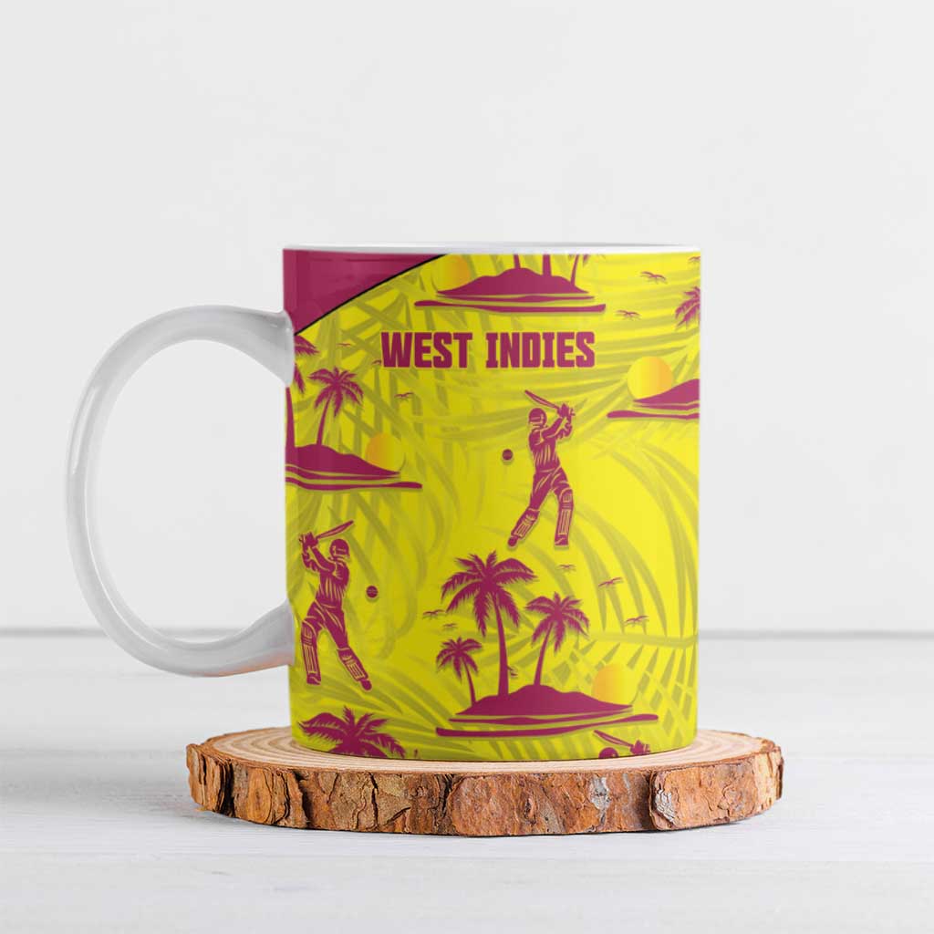 West Indies Cricket Ceramic Mug Windies Palm Tree Tropical Style - Wonder Print Shop