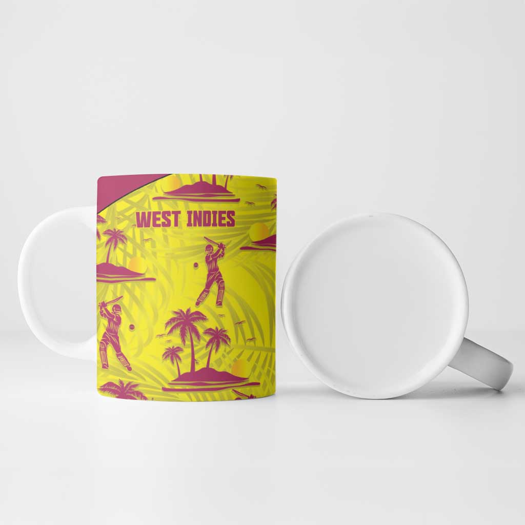 West Indies Cricket Ceramic Mug Windies Palm Tree Tropical Style - Wonder Print Shop