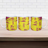 West Indies Cricket Ceramic Mug Windies Palm Tree Tropical Style - Wonder Print Shop