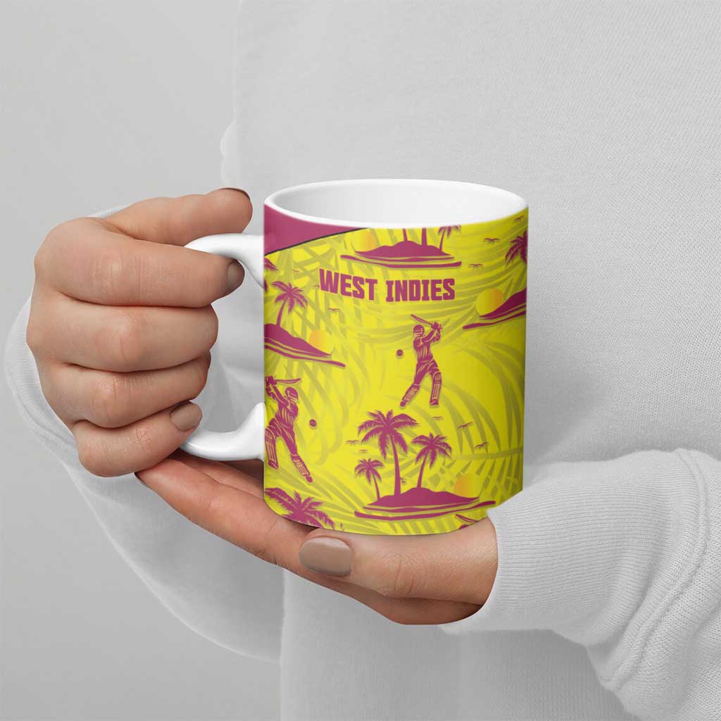 West Indies Cricket Ceramic Mug Windies Palm Tree Tropical Style - Wonder Print Shop