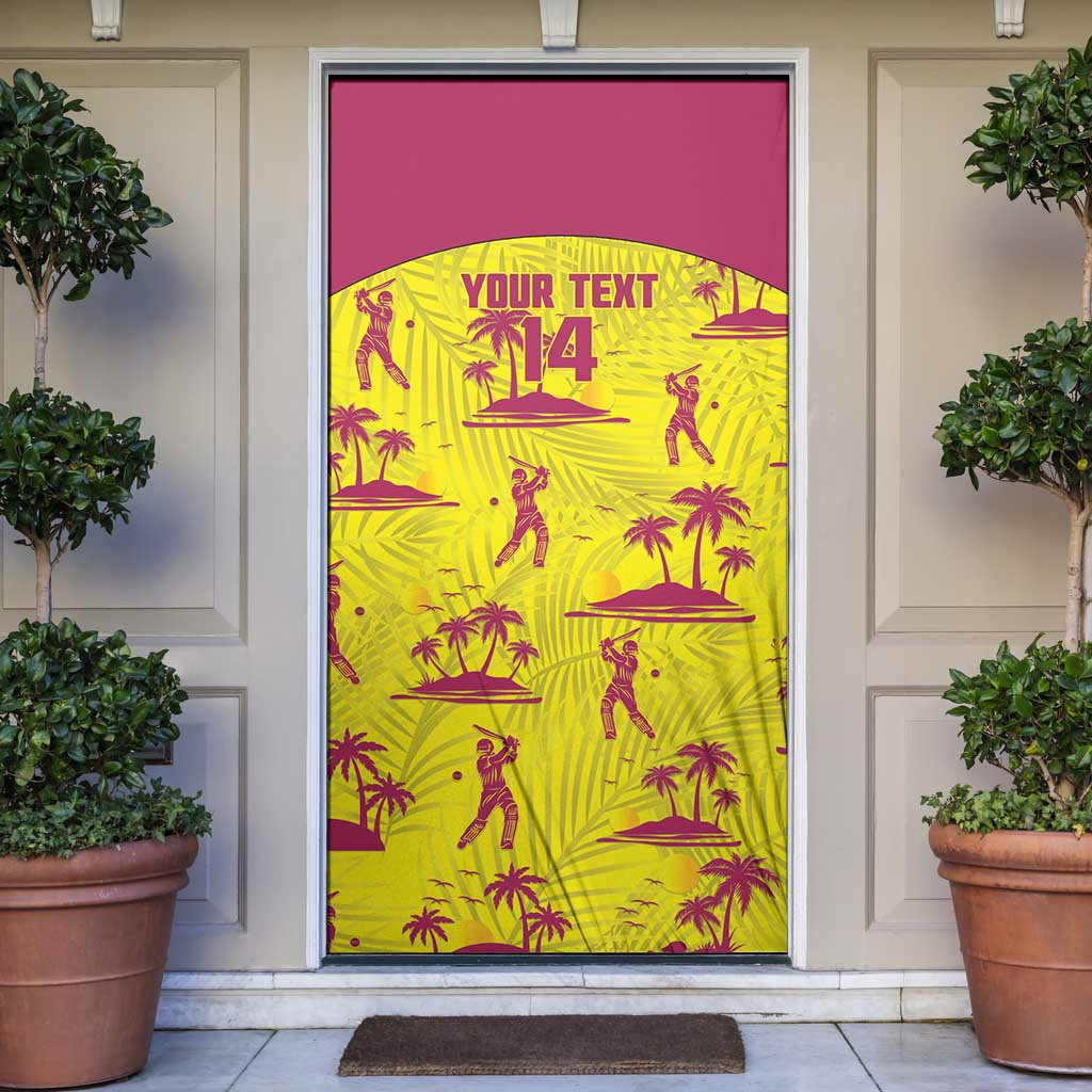 West Indies Cricket Custom Door Cover Windies Palm Tree Tropical Style - Wonder Print Shop