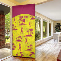West Indies Cricket Custom Door Cover Windies Palm Tree Tropical Style - Wonder Print Shop