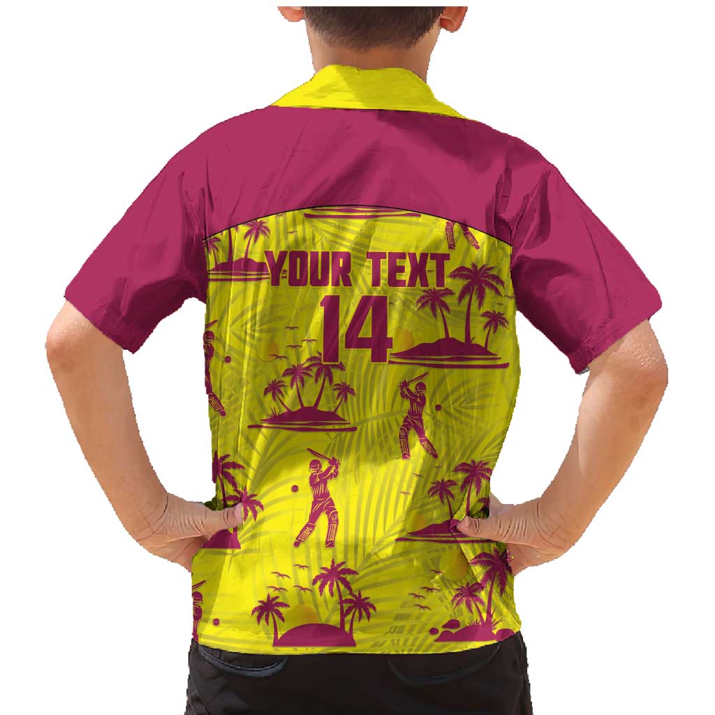 West Indies Cricket Custom Family Matching Mermaid Dress and Hawaiian Shirt Windies Palm Tree Tropical Style - Wonder Print Shop