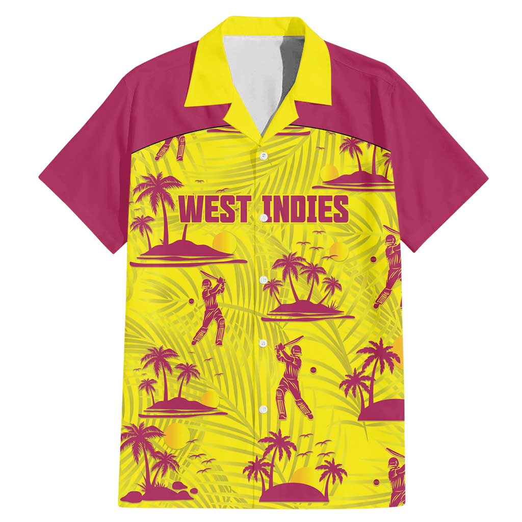 West Indies Cricket Custom Family Matching Mermaid Dress and Hawaiian Shirt Windies Palm Tree Tropical Style - Wonder Print Shop