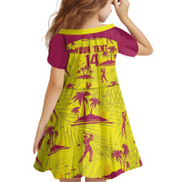 West Indies Cricket Custom Family Matching Off The Shoulder Long Sleeve Dress and Hawaiian Shirt Windies Palm Tree Tropical Style - Wonder Print Shop