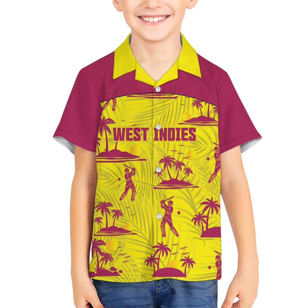 West Indies Cricket Custom Family Matching Puletasi and Hawaiian Shirt Windies Palm Tree Tropical Style - Wonder Print Shop