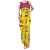 West Indies Cricket Custom Family Matching Tank Maxi Dress and Hawaiian Shirt Windies Palm Tree Tropical Style - Wonder Print Shop