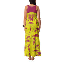 West Indies Cricket Custom Family Matching Tank Maxi Dress and Hawaiian Shirt Windies Palm Tree Tropical Style - Wonder Print Shop