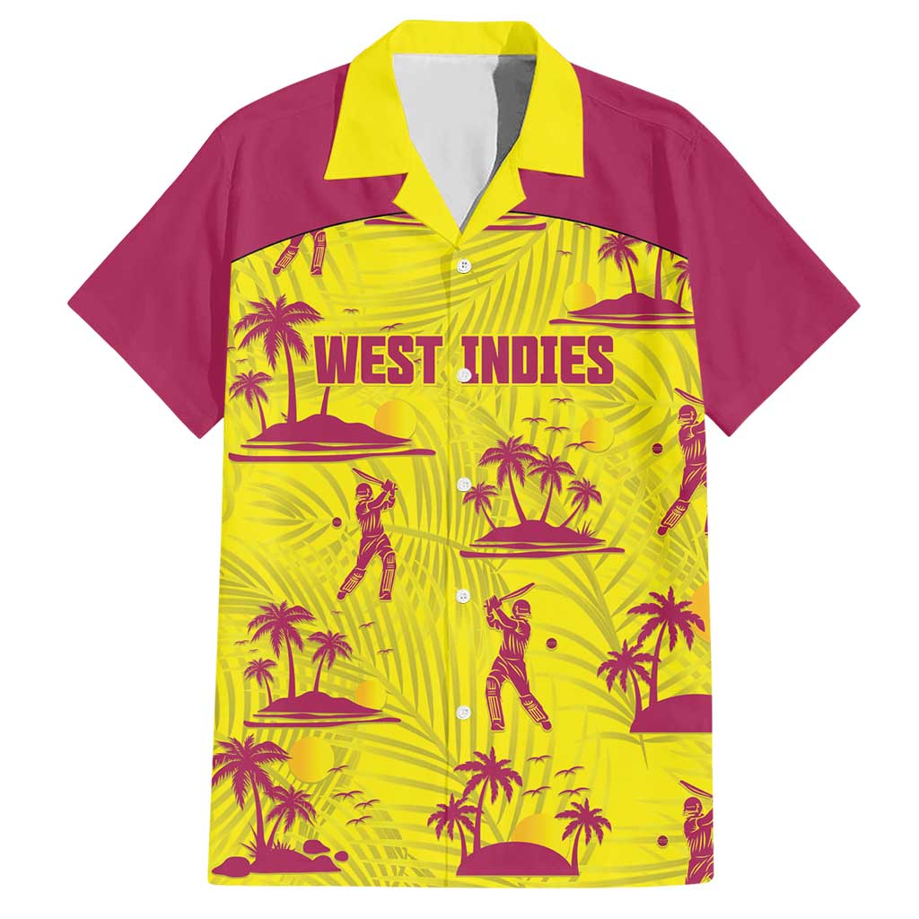 West Indies Cricket Custom Hawaiian Shirt Windies Palm Tree Tropical Style - Wonder Print Shop