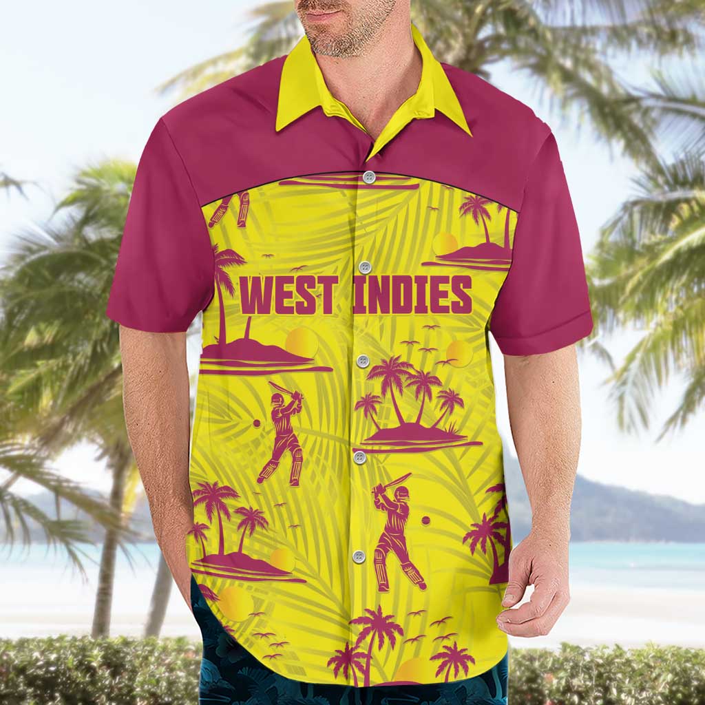 West Indies Cricket Custom Hawaiian Shirt Windies Palm Tree Tropical Style - Wonder Print Shop