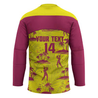 West Indies Cricket Custom Hockey Jersey Windies Palm Tree Tropical Style - Wonder Print Shop