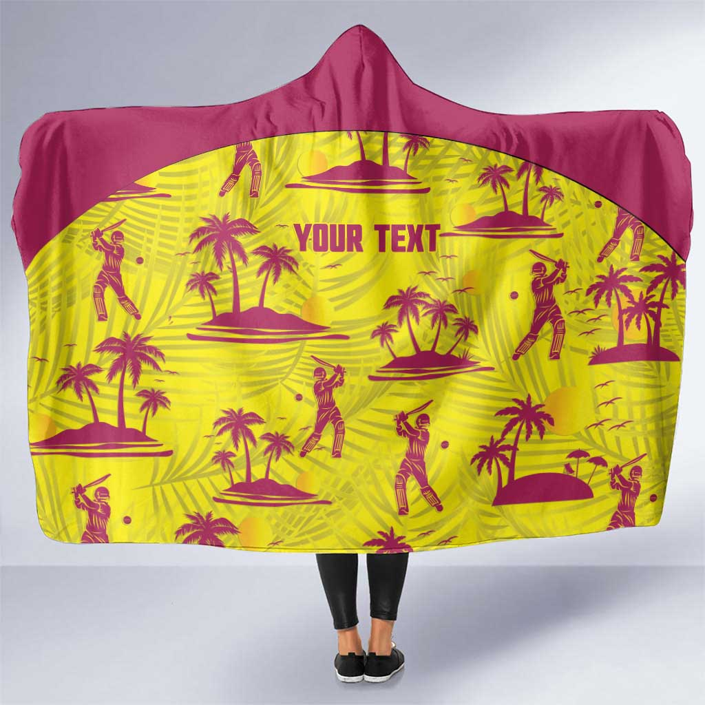 West Indies Cricket Custom Hooded Blanket Windies Palm Tree Tropical Style - Wonder Print Shop