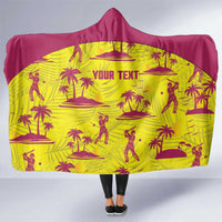 West Indies Cricket Custom Hooded Blanket Windies Palm Tree Tropical Style - Wonder Print Shop