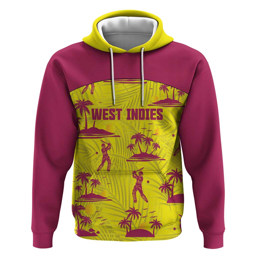 West Indies Cricket Custom Hoodie Windies Palm Tree Tropical Style - Wonder Print Shop