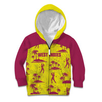 West Indies Cricket Custom Kid Hoodie Windies Palm Tree Tropical Style - Wonder Print Shop