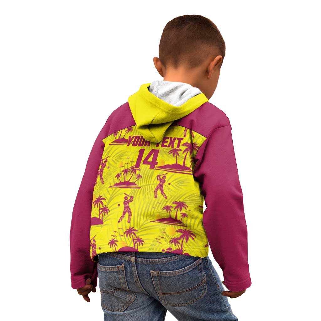 West Indies Cricket Custom Kid Hoodie Windies Palm Tree Tropical Style - Wonder Print Shop
