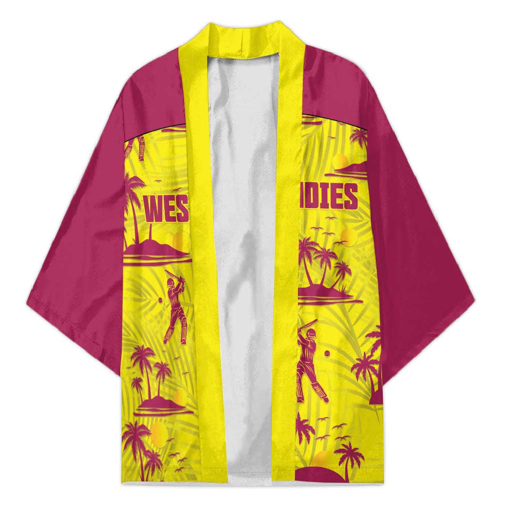 West Indies Cricket Custom Kimono Windies Palm Tree Tropical Style - Wonder Print Shop