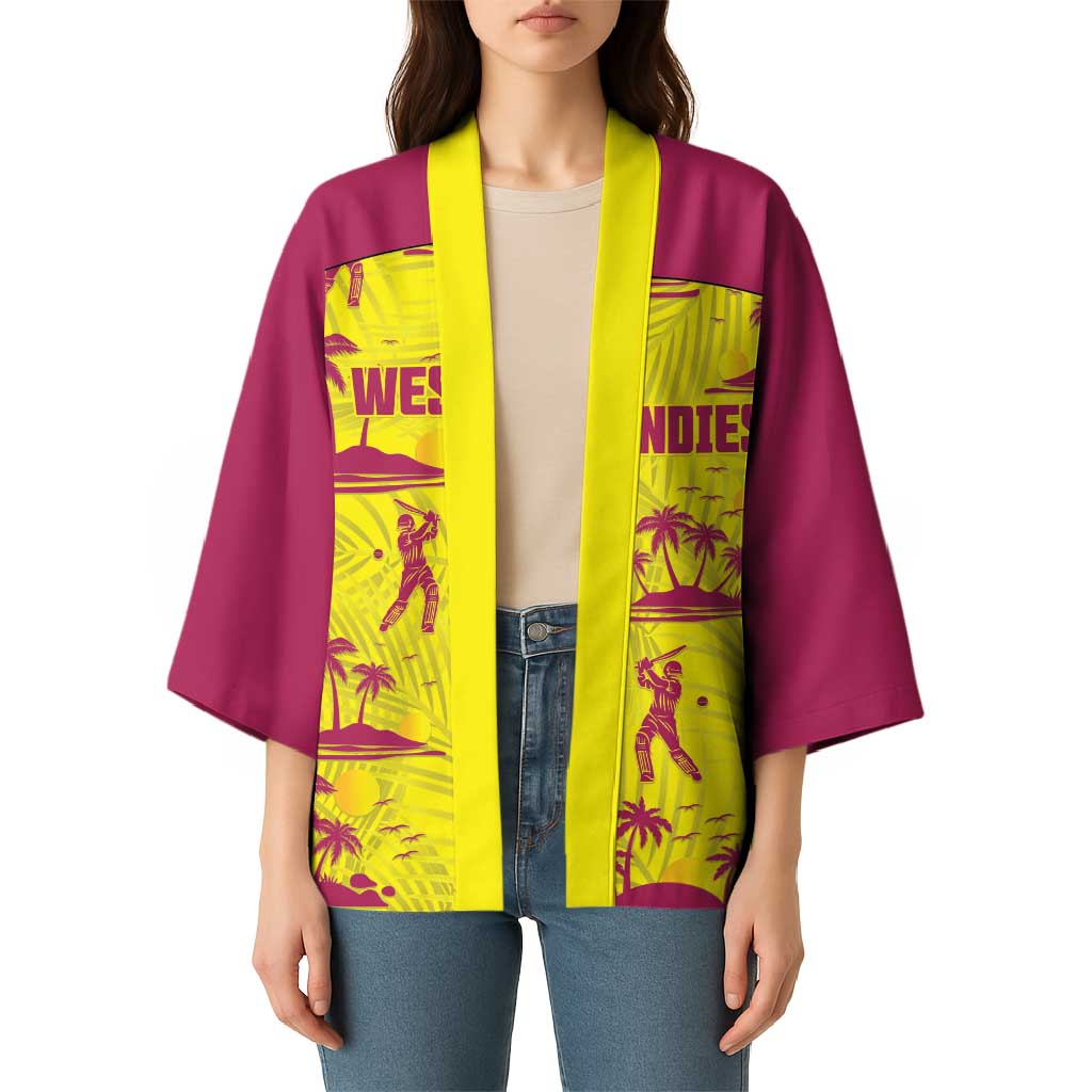 West Indies Cricket Custom Kimono Windies Palm Tree Tropical Style - Wonder Print Shop
