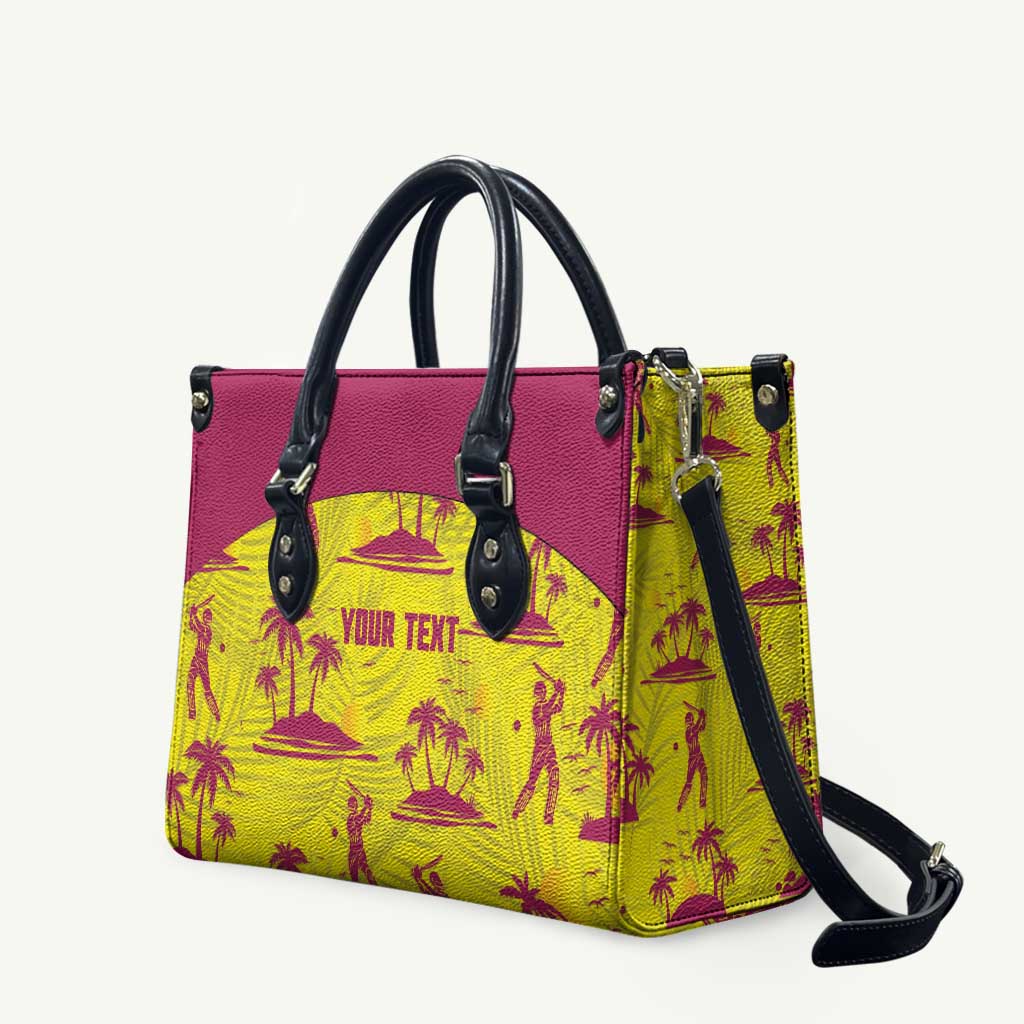 West Indies Cricket Custom Leather Bag Windies Palm Tree Tropical Style - Wonder Print Shop