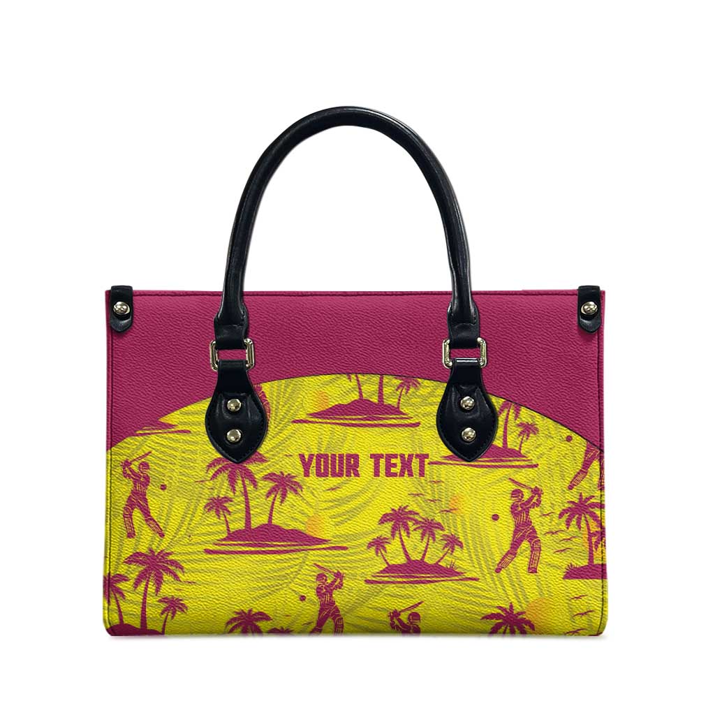 West Indies Cricket Custom Leather Bag Windies Palm Tree Tropical Style - Wonder Print Shop